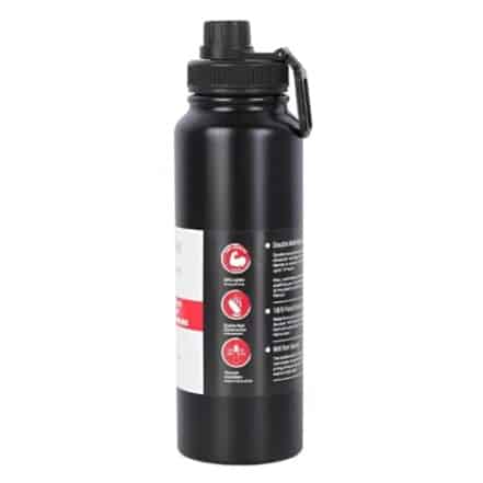 Garrafa De Água Térmica Garrafinha Em Aço Inox Antivazamento Com Infusor 750ml (Preto) - Webiishop