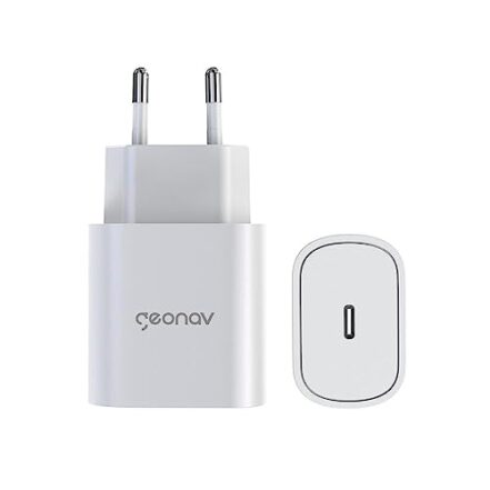 Geonav Carregador Universal Ultra Rápido, Power Delivery 25W, 1 Porta USB-C, CH25PDWT, Branco - Webiishop