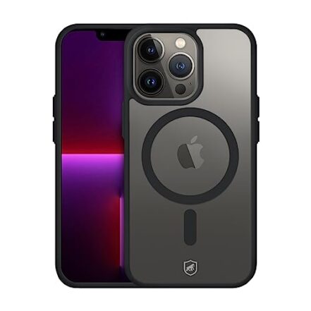 Gshield | Capa compatível com MagSafe para iPhone 13 Pro Max Case Magnética para carregamento por indução Capinha Antichoque, Anti Impacto - Preta - Webiishop