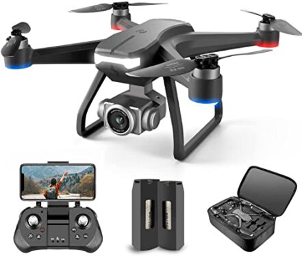 HEROWEN Drone com câmera 4K para adultos, F11 GPS Drone de câmera FPV de 5Ghz, quadcopter RC para iniciantes, motor sem escova, retorno automático para casa, siga-me, voo de trajetória, modo sem cabeça, estojo de transporte - Webiishop