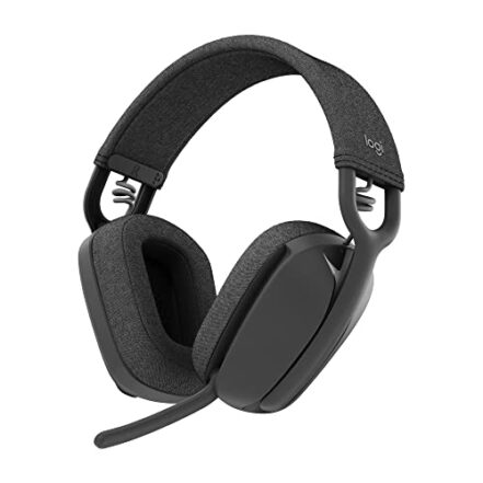 Headset Sem Fio Logitech Zone Vibe 100 Com Microfone Flip- to-Mute Com Cancelamento de Ruído, Conexão Bluetooth, Até 20h de Bateria, Design Leve e Confortável - Grafite - Webiishop
