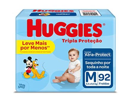 Huggies Tripla Proteção -Fralda, Tamanho M, 92 Fraldas - Webiishop