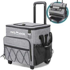 INSMEER Coolers e Bolsas Termicas com Rodas de 40 litros para Acampamento 0
