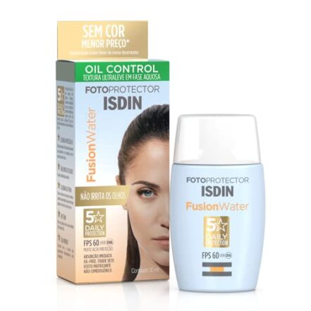 ISDIN Protetor Solar Facial Fusion Water 5 Stars Fps 60 Sem Cor - 30Ml - Webiishop