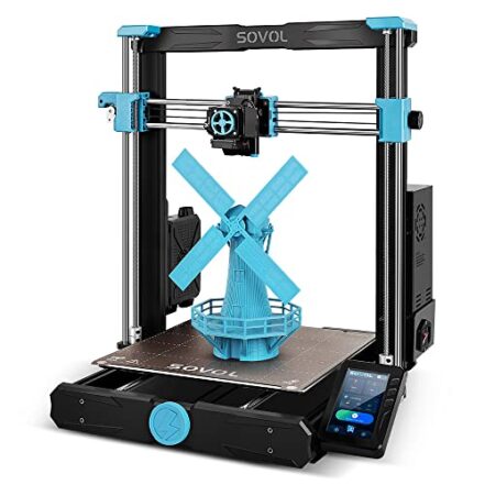 Impressora 3D Sovol SV06 Plus com alta temperatura de 300 ℃ e alta velocidade de 150 mm/s, hotend totalmente metálico, acionamento direto, tela sensível ao toque e nivelamento automático - Webiishop
