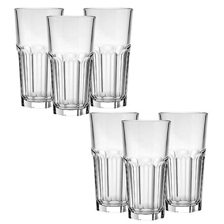 Jogo 6 Copos De Vidro Para Suco/Agua/Refrigerante 340ml - Webiishop
