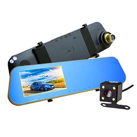 KIT Retrovisor Veicular Tela Câmera Frontal E Câmera De Ré 1080p Full HD Dvr Com Gravador De 32GB Alta Resolução E Sensor De Movimento Com Visão Panorâmica PREMIUM ONYK - Webiishop