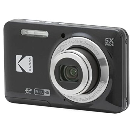 KODAK PIXPRO Câmera digital FZ55-BK 16MP Zoom Óptico 5X 28 mm Grande Angular 1080P Vídeo Full HD 2,7" Câmera Vlogging LCD (Preta) - Webiishop