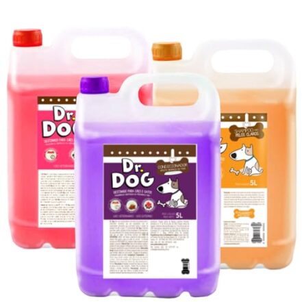 Kit 2 Xampus Neutralizador Pet 5L + Condicionador Desmaio de Fios Profissional Pet Shop Banho Tosa - Webiishop