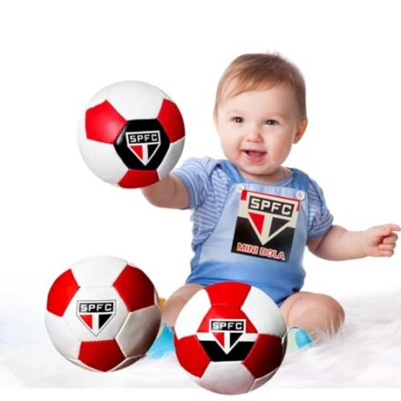 Kit 3 Bolas de Futebol SPFC Oficial Brinquedo Bebê Criança Kit: Memento - Webiishop