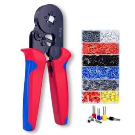 Kit Alicate de Crimpar Prensa Terminal Ferrules 1200 Pcs (0,5-10mm²) - Crimpador - Ferramenta Profissional para Reparos Elétricos Rápidos - Fácil de Segurar - PARRON - Webiishop