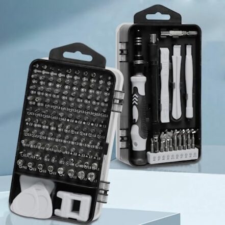 Kit De Ferramentas 115 Em 1 Chave Precisão Profissional Acessórios Maleta Portátil Manutenção Pequenos Reparos Multiuso Multifuncional Magnético Eletrônico Manual PC Notebook Celular CLAYMORE - Webiishop
