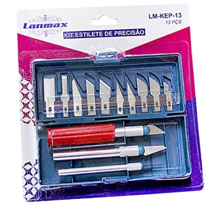 Kit Estilete Bisturi de Precisão 16 Peças Tipo Bisturi com Estojo Magnético Artesanato Artesão Modelismo Aeromodelismo - Webiishop