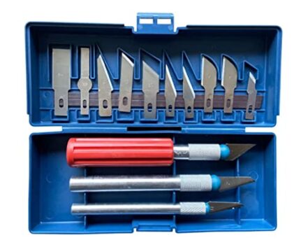Kit Estilete de Precisão Jogo com 16 Peças no Total + estojo para Artesanatos em Geral - Webiishop