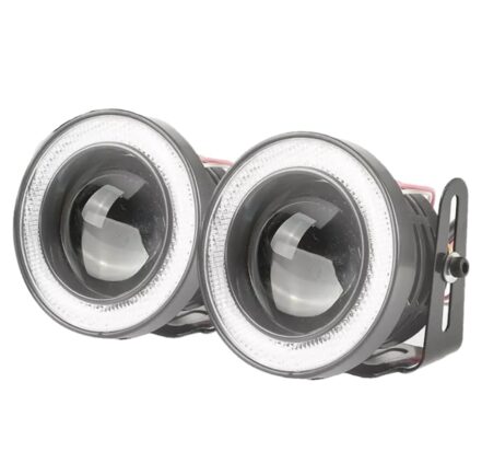 Kit Farol Neblina Milha Led Angel Eyes Auxiliar 12v 76mm - Branco - Webiishop