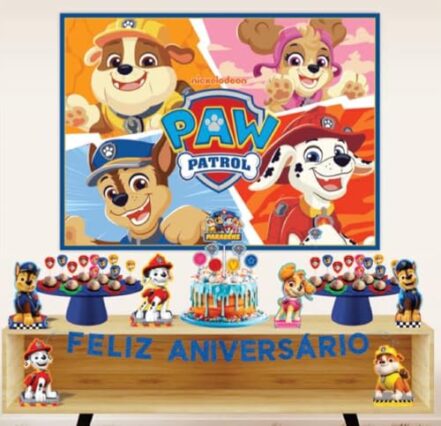 Kit Festa Fácil Patrulha Canina Decoração Painel Aniversário - Webiishop