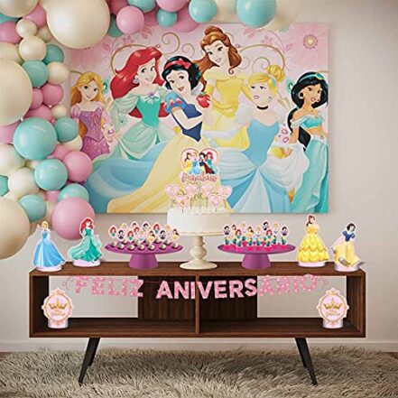 Kit Festa Princesas Disney Painel Topo de Bolo e Totens EVA - Webiishop