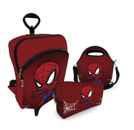 Kit Mochila Escolar Rodinha + Lancheira+ Estojo Herói Aranha - Webiishop