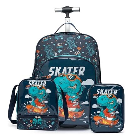 Kit Mochila Rodinhas Infantil Lancheira Estojo Escolar Espaçosa Viagem - Webiishop