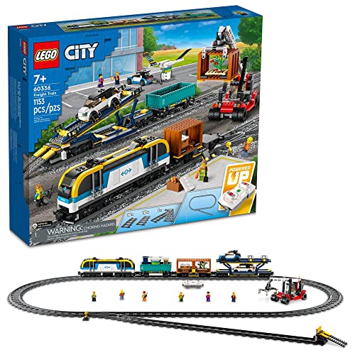 LEGO® City Comboio de Mercadorias 60336 Kit de construção; set de comboio de mercadorias com tecnologia Powered Up para crianças a partir dos 7 anos (1153 peças) - Webiishop
