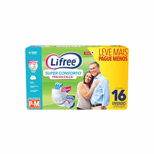 Lifree Fralda Geriátrica Tipo Calça Super Conforto Tamanho 16 Unidades Cor: Branco Tamanho: Pequeno/Médio - Webiishop