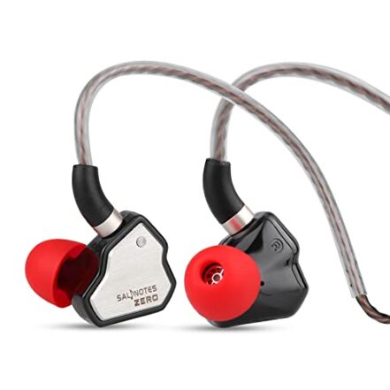 Linsoul 7Hz Salnotes Zero Fone de ouvido intra-auricular com driver dinâmico de 10 mm HiFi IEM com diafragma de metal composto e placa frontal de aço inoxidável Cabo OFC de 2 pinos destacável - Webiishop