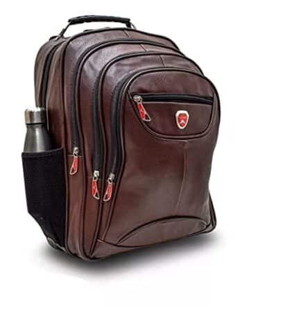 MOCHILA DE COURO SINTÉTICO BOLSA MASCULINA IMPERMEÁVEL NOTEBOOK REFORÇADA RESISTENTE PARA VIAGEM EXECUTIVA ANTIFURTO ESCOLAR GRANDE TOP 50 LITROS - Webiishop