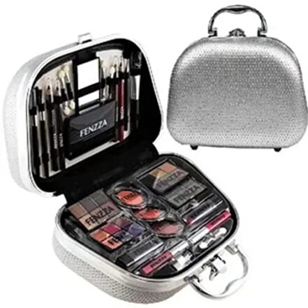 Maleta Maquiagem Glamorosa, Fenzza, Prata - Webiishop