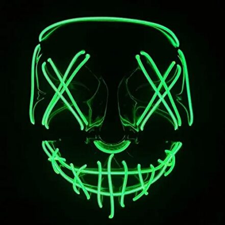 Mascara Divertida Carnaval Festa Balada Rave Led Neon - Webiishop