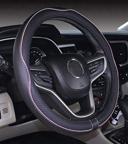 Mayco Bell 2019 capa de volante de microfibra extra grande 43 46 48 48 cm para caminhonetes grandes (44 a 45 cm, rosa preto) - Webiishop