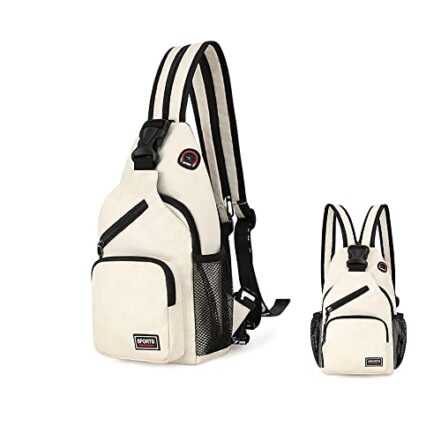 NEARAY Bolsa de lona esportiva casual masculina, Ultra Light Crossbody Pack com Alça de Ombro Ajustável Bolsa Peitoral Mochila de Ombro para Esportes ao Ar Livre Caminhadas Ciclismo Montanhismo - Webiishop