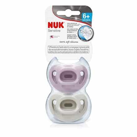 NUK Kit C/ 2 Chupetas Sensitive Soft Fashion 100% Silicone Girl S2 - Webiishop