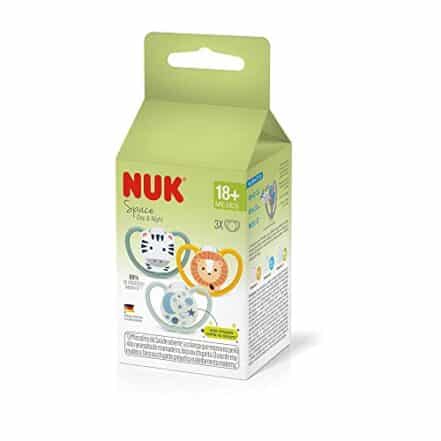 NUK Kit Com 3 Chupetas Space 18+ Meses – Dia E Noite - Webiishop