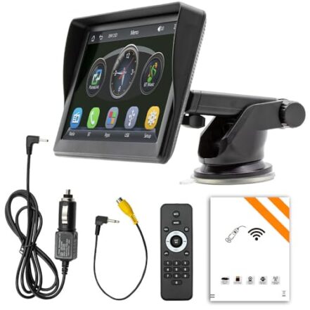 Namolit Reprodutor MP5 sem fio para carro, rádio WIFI portátil sem fio de 7 polegadas Reprodutor multimídia para carro Tela sensível ao toque FM Android Auto Mirror Link BT 5.1 - Webiishop