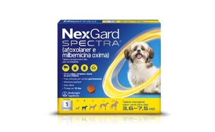 NexGard Spectra Antipulgas e Carrapatos e Vermífugo para Cães de 3,6 a 7,5kg - 1 tablete - Webiishop