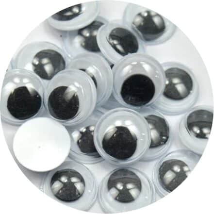 Olho movel para artesanato, amigurumi, bonecas, brinquedos com olhos, 12 mm- 100 peças sem cola - 50 pares - Webiishop