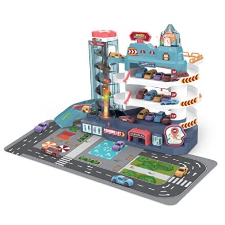 PISTA DE CARRINHOS BRINQUEDO CORRIDA INFANTIL, POSTO, ESTACIONAMENTO E ELEVADOR DE CARRINHOS MEGA CITY - Webiishop
