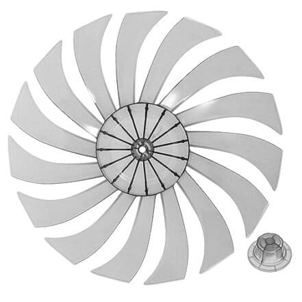 PRETYZOOM A lâmina do ventilador de plástico de 35,5 cm deixa o ventilador doméstico universal em pé com pedestal ventilador de mesa peça de reposição interna 15 folhas lâminas do ventilador elétrico - Webiishop