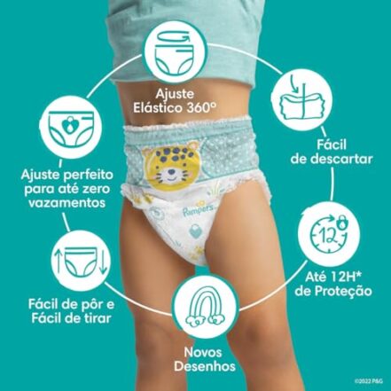 Pack Pampers Ajuste Total Fralda XXG 120 unidades - Webiishop