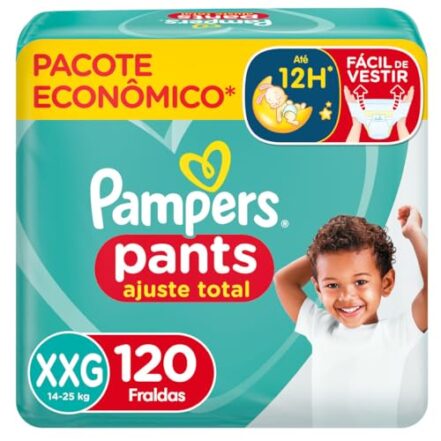 Pack Pampers Ajuste Total Fralda XXG 120 unidades - Webiishop