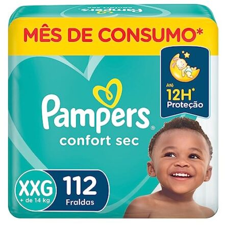 Pampers Fraldas Confort Sec Xxg 112 Unidades - Webiishop