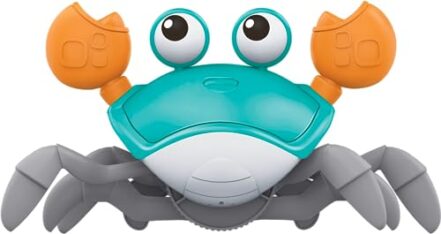 Pega Caranguejo - Brinquedo com Música, Que Anda e Evita Obstáculos - Movido a Pilhas (AA) (Verde!) - Webiishop