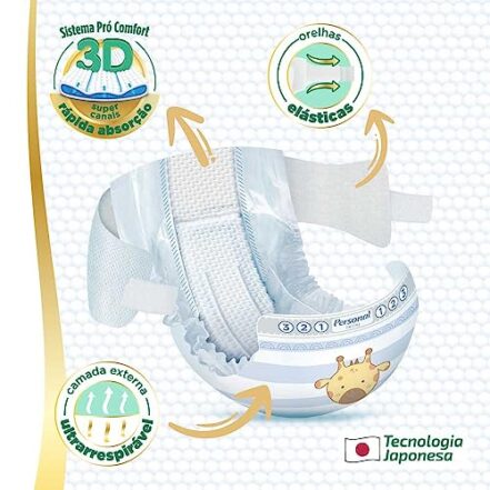 Personal 'Fralda Baby Premium Protection M Com 34 Unidades - Webiishop