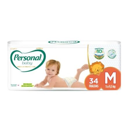 Personal 'Fralda Baby Premium Protection M Com 34 Unidades - Webiishop