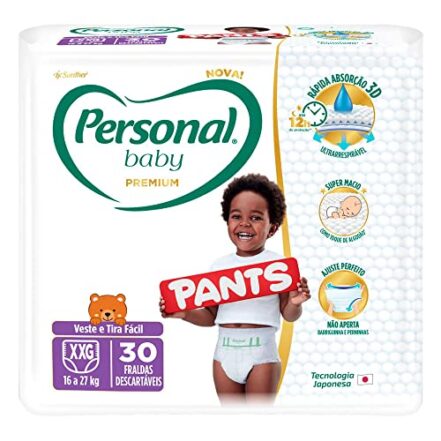 Personal Fralda Descartável Infantil Pants Baby Premium Xxg Pacote 30 Unidades - Webiishop
