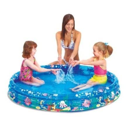 Piscina Inflável Infantil Translucida Estampa Fundo do Mar 253 Litros - Ref: WS17011 - Webiishop