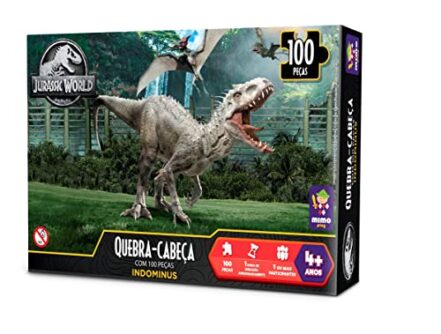 QUEBRA CABEÇA 100 PÇ - INDOMINUS JURASSIC - Webiishop
