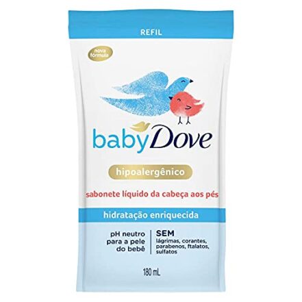 Refil Sabonete Líquido Baby Dove Hidratação Enriquecida 180ml - Webiishop