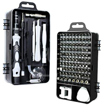 Romacci Conjunto de chaves de fenda de precisão magnética 115 em 1 Ajuste de conjunto de ferramentas de reparo de telefone para computador e telefone - Webiishop