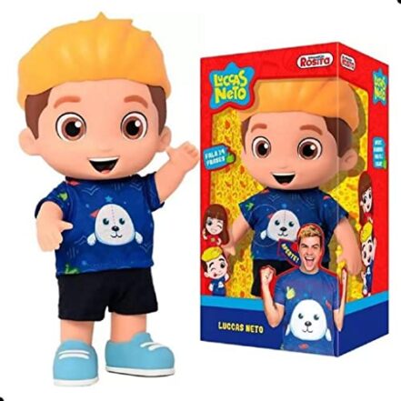 Rosita Boneco Luccas Neto 15 frases, Azul, 27CM - Webiishop